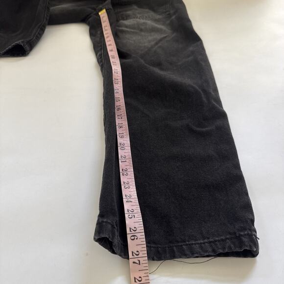 Boohoo Jeans Men’s 40x34 Black Denim Pants Distressed Skater BUTTON FLY - Picture 8 of 10